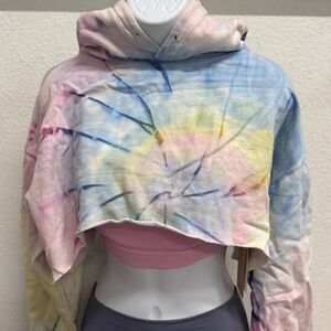 Sans cloud tie dye cropped hoody
